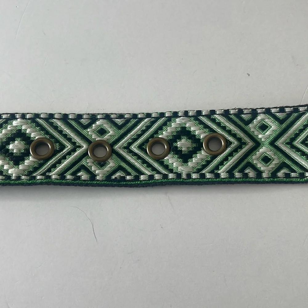 Free People Moving to Mars Handmade Belt Green XS/S